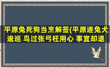 平原兔死狗当烹解签(平原逐兔犬逡巡 鸟过张弓枉用心 事宜却退君当退)